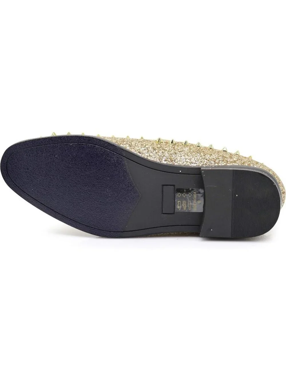 Enzo Romeo Men's Gold Rubber Sole Vintage Loafers Slip On Classic Tuxedo Shoes